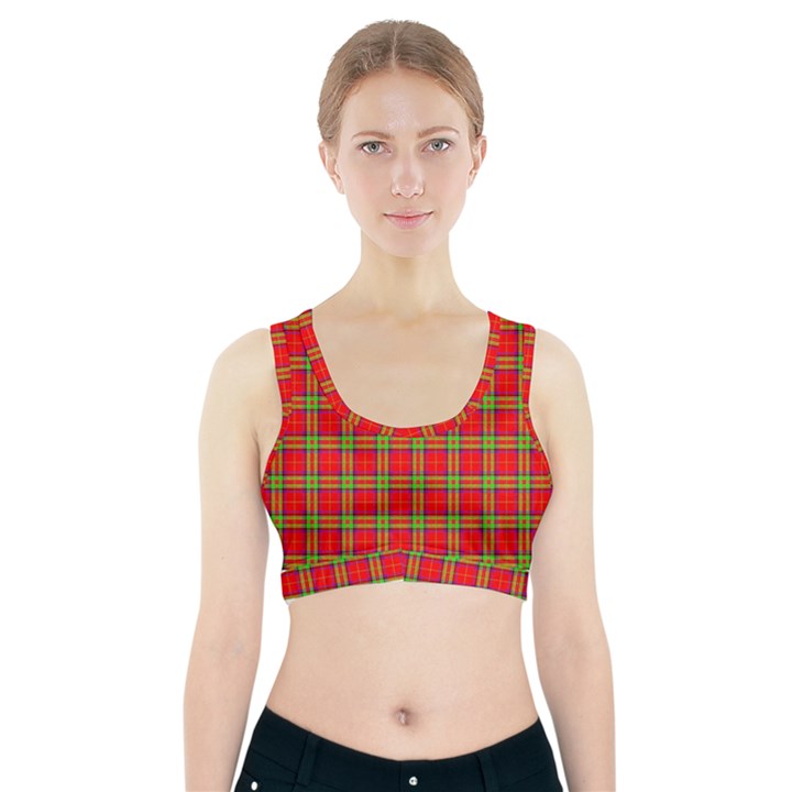 Tartan And Plaid 3 Sports Bra With Pocket