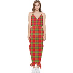 Tartan And Plaid 3 Sleeveless Tie Ankle Chiffon Jumpsuit by tartantotartansreddesign