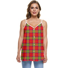 Tartan And Plaid 3 Casual Spaghetti Strap Chiffon Top by tartantotartansreddesign