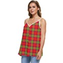 Tartan And Plaid 3 Casual Spaghetti Strap Chiffon Top View2