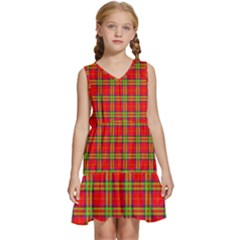 Tartan And Plaid 3 Kids  Sleeveless Tiered Mini Dress by tartantotartansreddesign