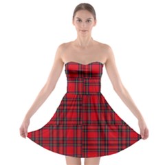 Royal Stewart Tartan Strapless Bra Top Dress by tartantotartansreddesign