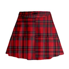 Royal Stewart Tartan Mini Flare Skirt by tartantotartansreddesign