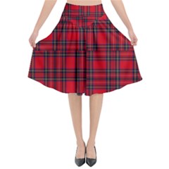 Royal Stewart Tartan Flared Midi Skirt by tartantotartansreddesign