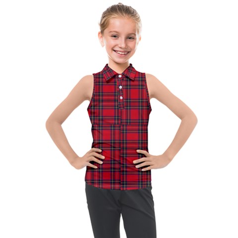 Royal Stewart Tartan Kids  Sleeveless Polo Tee by tartantotartansreddesign