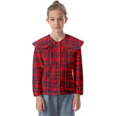 Royal Stewart Tartan Kids  Peter Pan Collar Blouse by tartantotartansreddesign