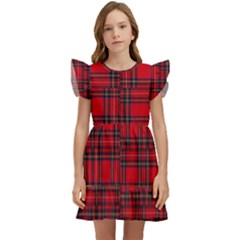 Royal Stewart Tartan Kids  Winged Sleeve Dress by tartantotartansreddesign