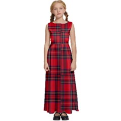 Royal Stewart Tartan Kids  Satin Sleeveless Maxi Dress by tartantotartansreddesign