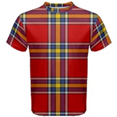 Tartan Pattern 40 Men s Cotton Tee by tartantotartansreddesign