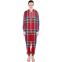 Tartan Pattern 40 Hooded Jumpsuit (ladies)