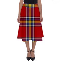 Tartan Pattern 40 Perfect Length Midi Skirt by tartantotartansreddesign