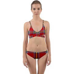 Tartan Pattern 40 Wrap Around Bikini Set by tartantotartansreddesign