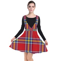 Tartan Pattern 40 Plunge Pinafore Dress by tartantotartansreddesign