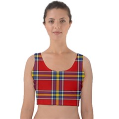 Tartan Pattern 40 Velvet Crop Top by tartantotartansreddesign