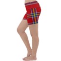 Tartan Pattern 40 Lightweight Velour Yoga Shorts View2