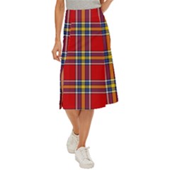 Tartan Pattern 40 Midi Panel Skirt by tartantotartansreddesign