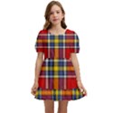 Tartan Pattern 40 Kids  Short Sleeve Dolly Dress View1