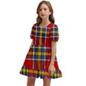 Tartan Pattern 40 Kids  Short Sleeve Dolly Dress View2