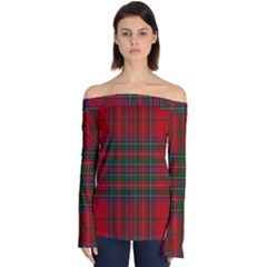 Stewart Of Rothesay Off Shoulder Long Sleeve Top