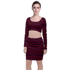 Tartan Red Top And Skirt Sets