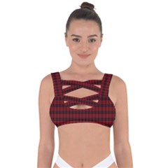 Tartan Red Bandaged Up Bikini Top by tartantotartansallreddesigns