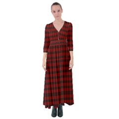 Tartan Red Button Up Maxi Dress by tartantotartansallreddesigns