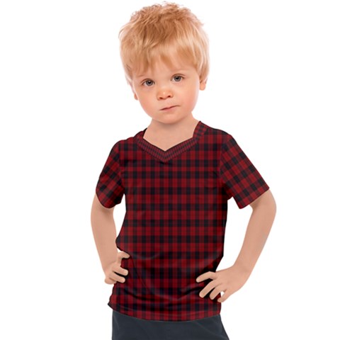 Tartan Red Kids  Sports Tee by tartantotartansallreddesigns