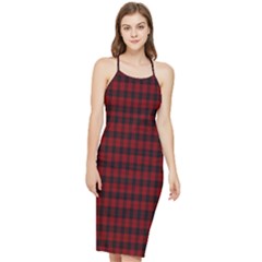 Tartan Red Bodycon Cross Back Summer Dress