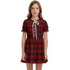 Tartan Red Kids  Sweet Collar Dress by tartantotartansallreddesigns