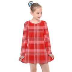 193 B Kids  Long Sleeve Dress by tartantotartansallreddesigns