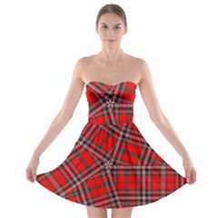 Macfarlane Modern Heavy Tartan Strapless Bra Top Dress by tartantotartansallreddesigns