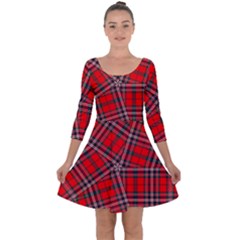 Macfarlane Modern Heavy Tartan Quarter Sleeve Skater Dress by tartantotartansallreddesigns