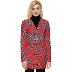 Macfarlane Modern Heavy Tartan Button Up Hooded Coat  by tartantotartansallreddesigns