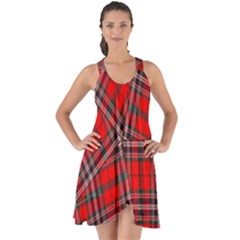 Macfarlane Modern Heavy Tartan Show Some Back Chiffon Dress by tartantotartansallreddesigns