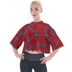 Macfarlane Modern Heavy Tartan Mock Neck Tee by tartantotartansallreddesigns