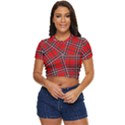 Macfarlane Modern Heavy Tartan Side Button Cropped Tee View1