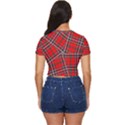 Macfarlane Modern Heavy Tartan Side Button Cropped Tee View4