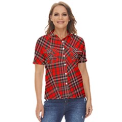 Macfarlane Modern Heavy Tartan Women s Short Sleeve Double Pocket Shirt