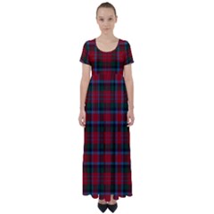 Macduff Tartan High Waist Short Sleeve Maxi Dress by tartantotartansallreddesigns