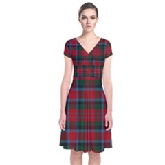 Macduff Tartan Short Sleeve Front Wrap Dress by tartantotartansallreddesigns