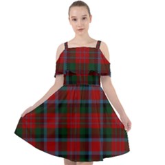 Macduff Tartan Cut Out Shoulders Chiffon Dress by tartantotartansallreddesigns