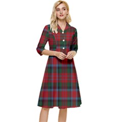 Macduff Tartan Classy Knee Length Dress by tartantotartansallreddesigns