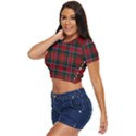 Macduff Tartan Side Button Cropped Tee View2