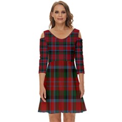 Macduff Tartan Shoulder Cut Out Zip Up Dress by tartantotartansallreddesigns