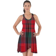 Macduff Modern Tartan Show Some Back Chiffon Dress by tartantotartansallreddesigns