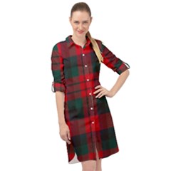 Macduff Modern Tartan Long Sleeve Mini Shirt Dress by tartantotartansallreddesigns