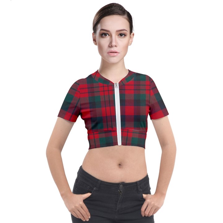 Macduff Modern Tartan Short Sleeve Cropped Jacket