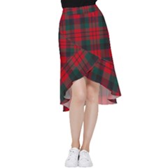 Macduff Modern Tartan Frill Hi Low Chiffon Skirt by tartantotartansallreddesigns