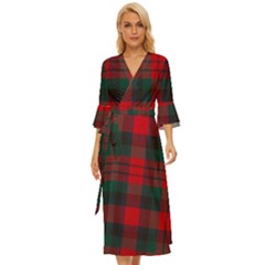 Macduff Modern Tartan Midsummer Wrap Dress by tartantotartansallreddesigns