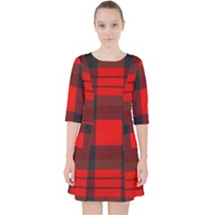 Macduff Modern Tartan 2 Quarter Sleeve Pocket Dress by tartantotartansallreddesigns